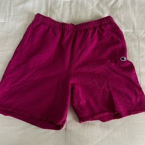 Champion Magenta Fleece Shorts